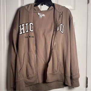 Brown Chicago hoodie